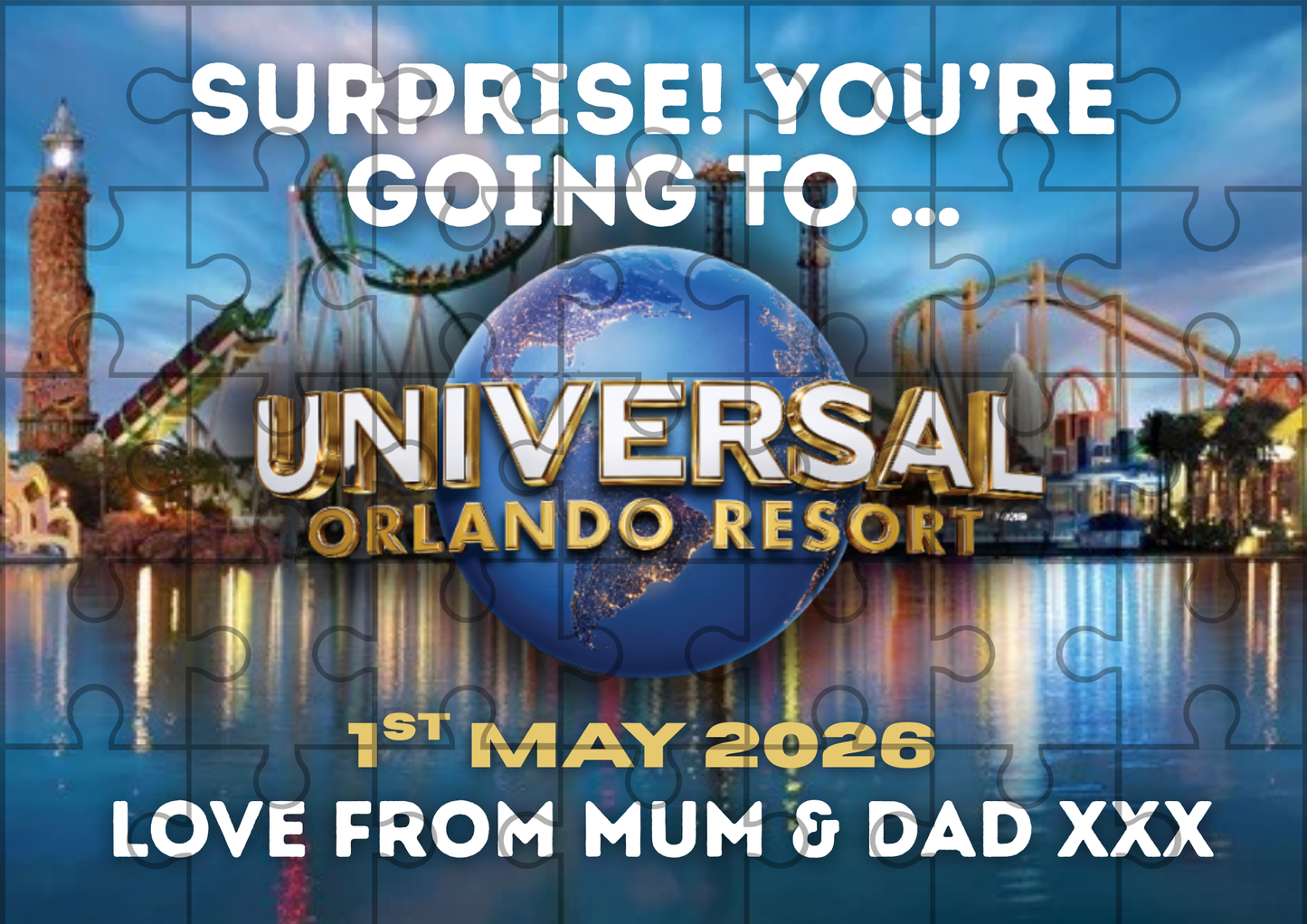 Universal Studios Surprise Holiday Reveal Custom Puzzle