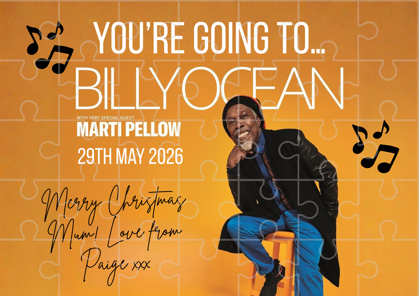 Billy Ocean Tour - Event Ticket Reveal Custom Puzzle
