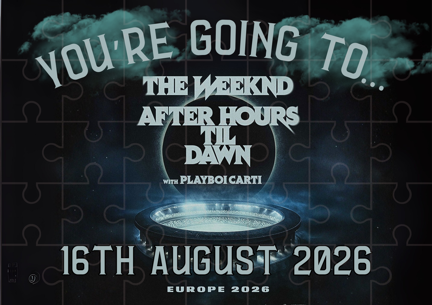 The Weeknd Event Ticket Custom Puzzle