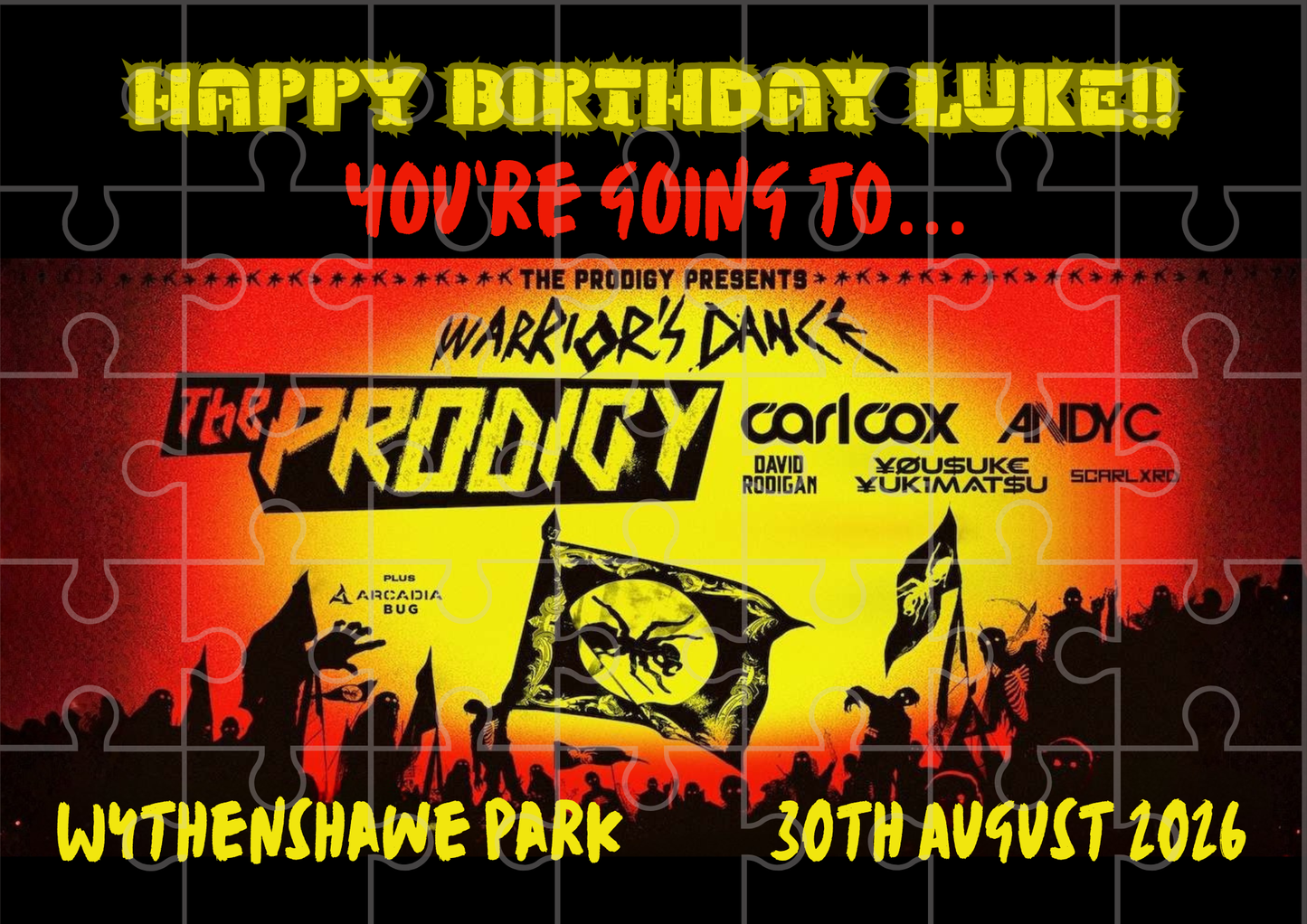 The Prodigy - Event Ticket Reveal Custom Puzzle