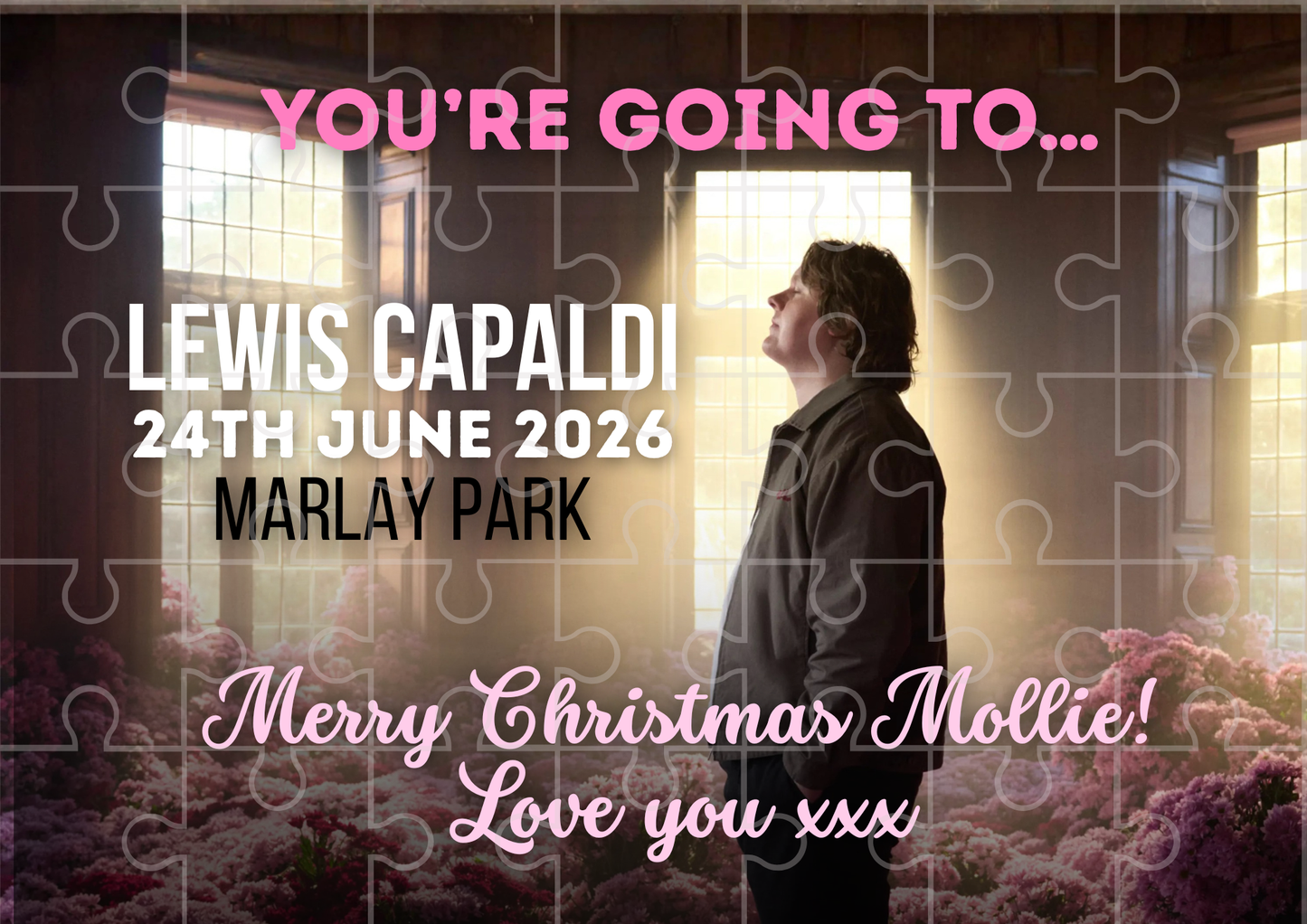Lewis Capaldi Tour Event Ticket Custom Puzzle