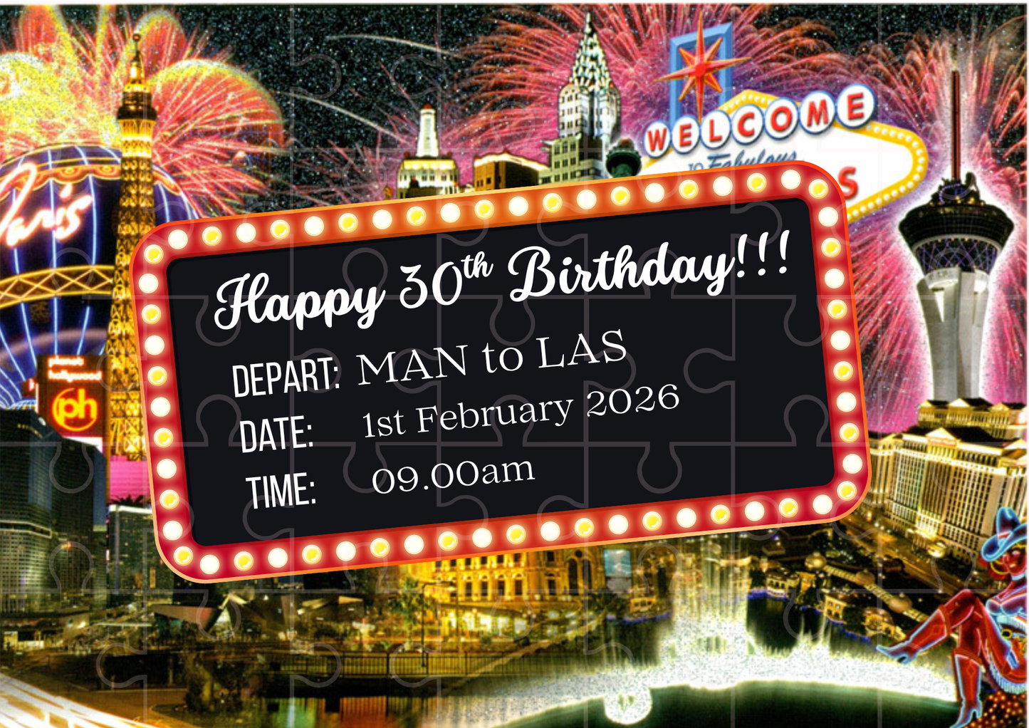 Las Vegas Surprise Holiday Custom Puzzle