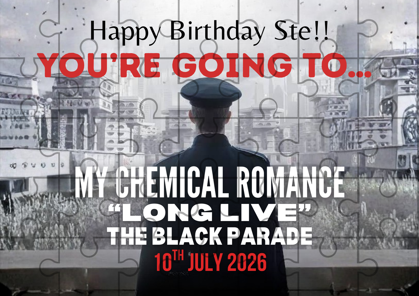 My Chemical Romance - Event Ticket Reveal Custom Puzzle