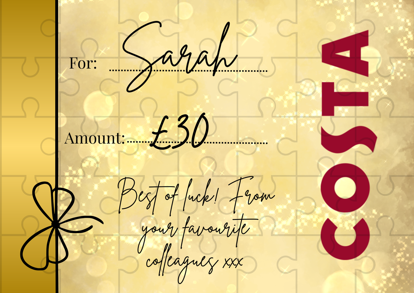 Gift Voucher Surprise Custom Puzzle