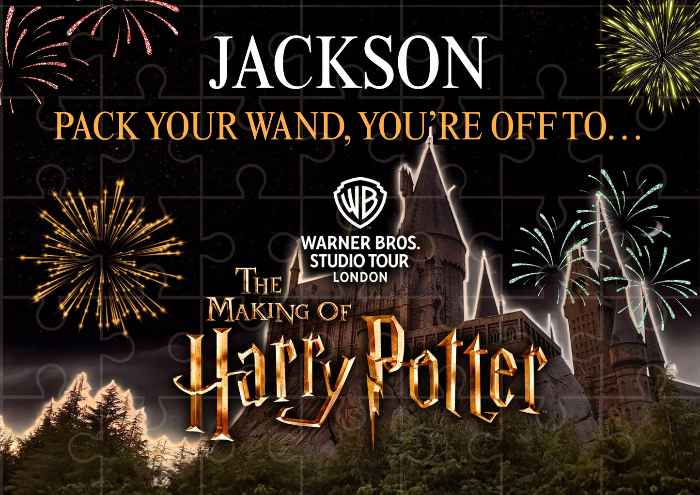 Harry Potter Studios ‘Pack Your Wand’ Suprise Gift Custom Puzzle Reveal