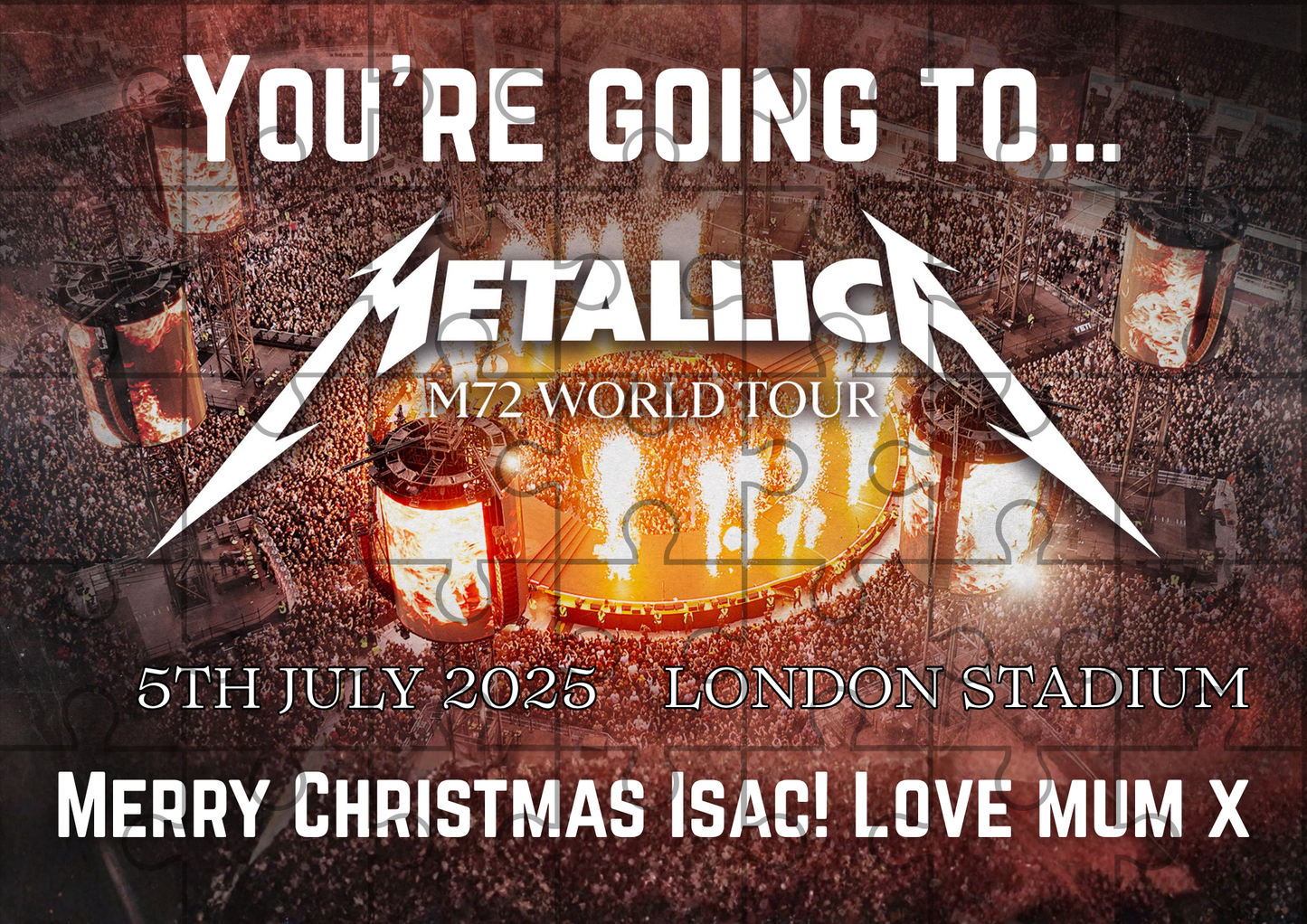METALLICA: M72 World Tour - Event Ticket Reveal Custom Puzzle