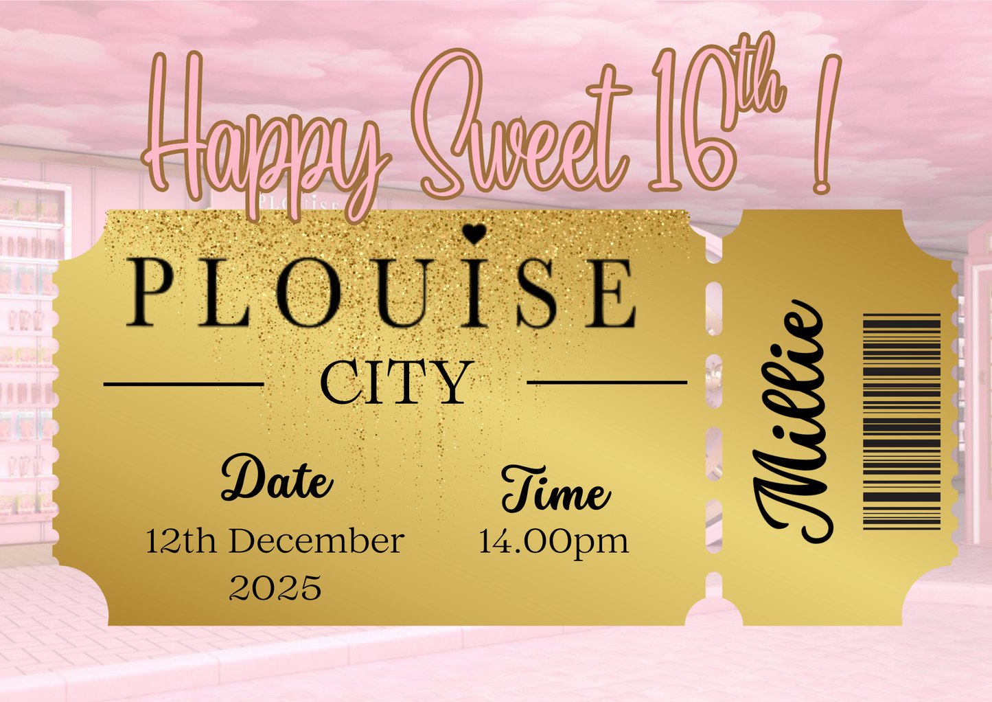 PLouise Ticket Suprise Gift Custom Puzzle