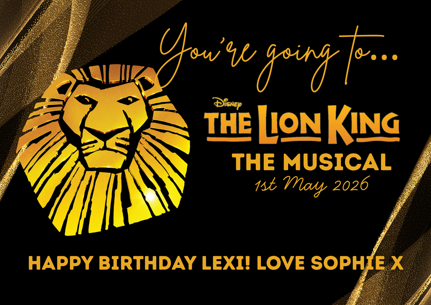 The Lion King The Musical Theatre Ticket Surprise Gift - Custom Puzzle