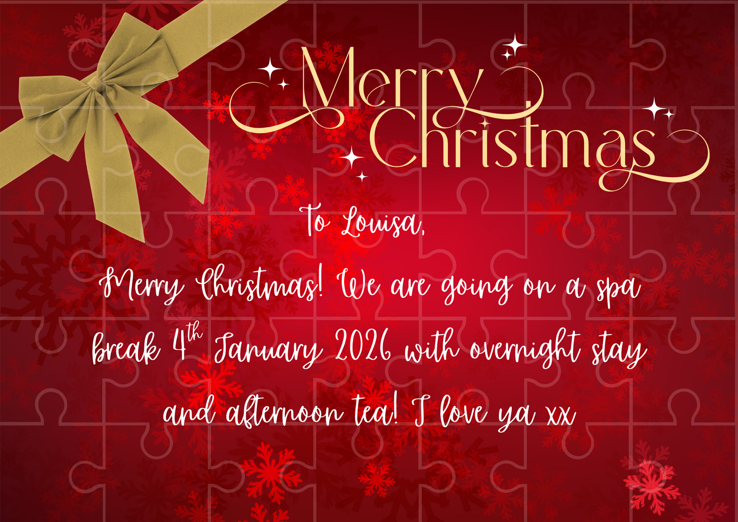 Christmas Surprise Gift Custom Puzzle