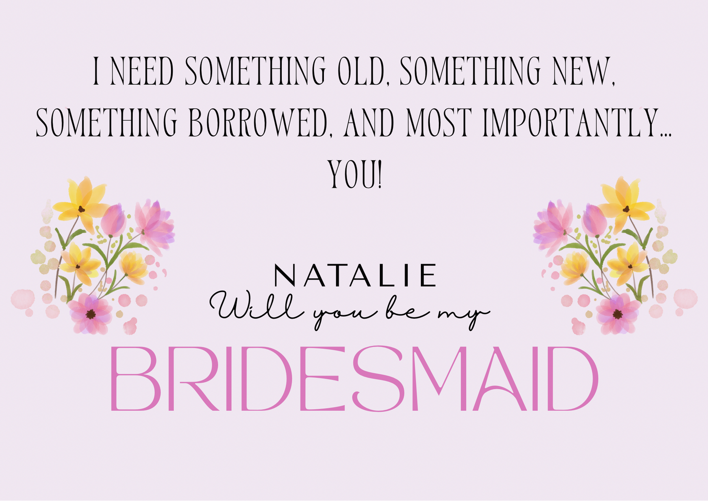 Bridesmaid Proposal Poem Surprise - Custom Gift Puzzle