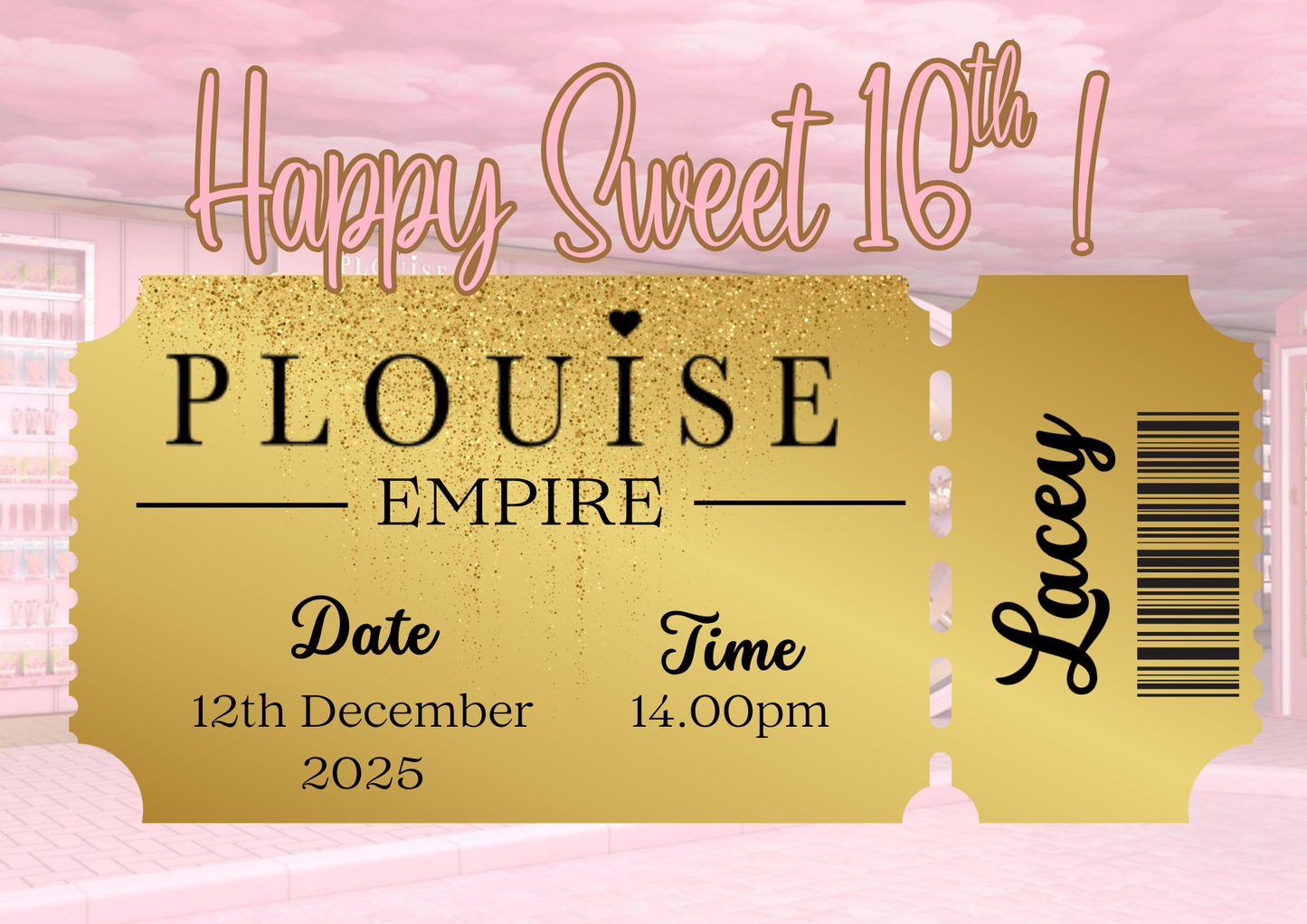 PLouise Ticket Suprise Gift Custom Puzzle