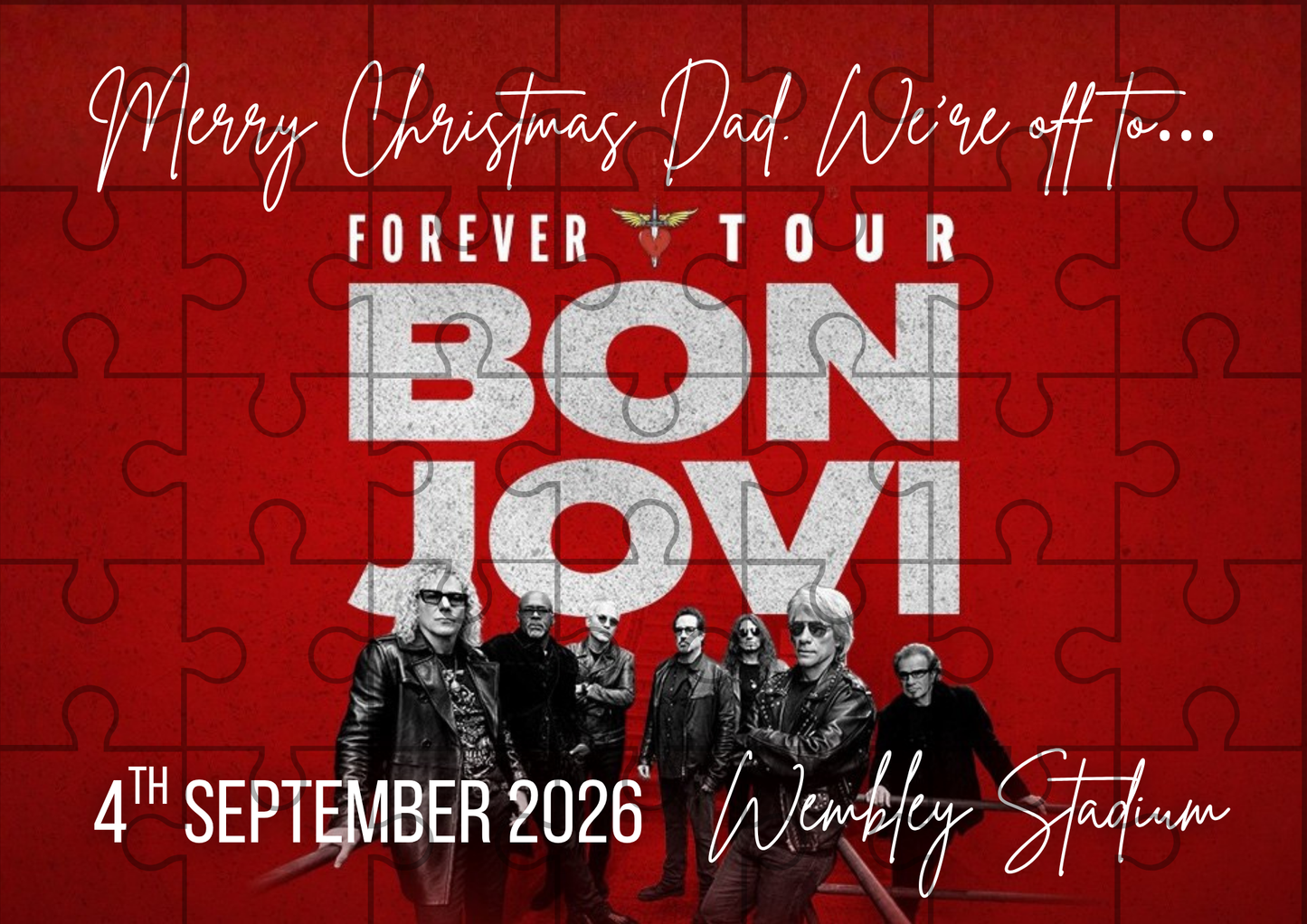 Bon Jovi Forever Tour - Event Ticket Reveal Custom Puzzle