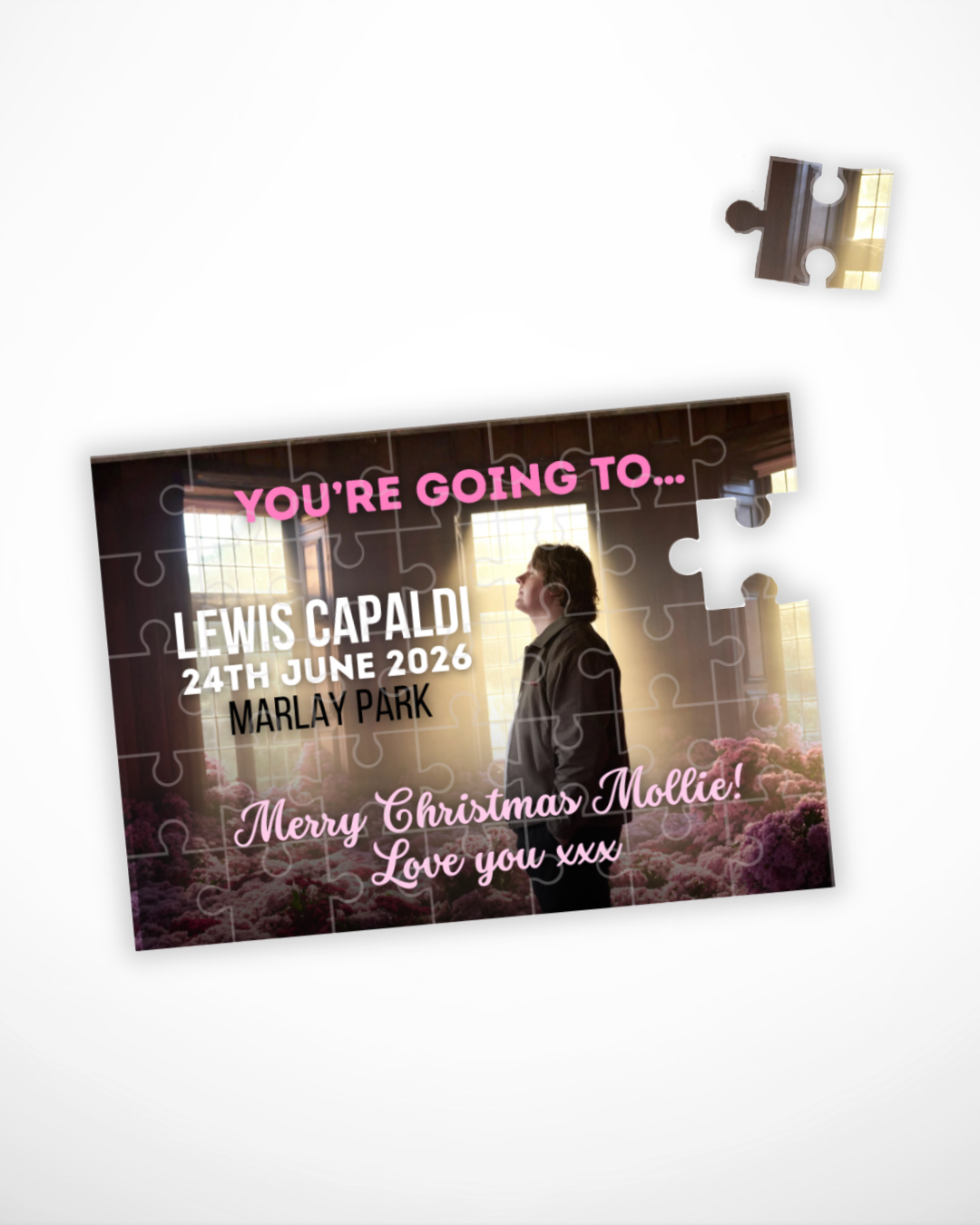 Lewis Capaldi Tour Event Ticket Custom Puzzle