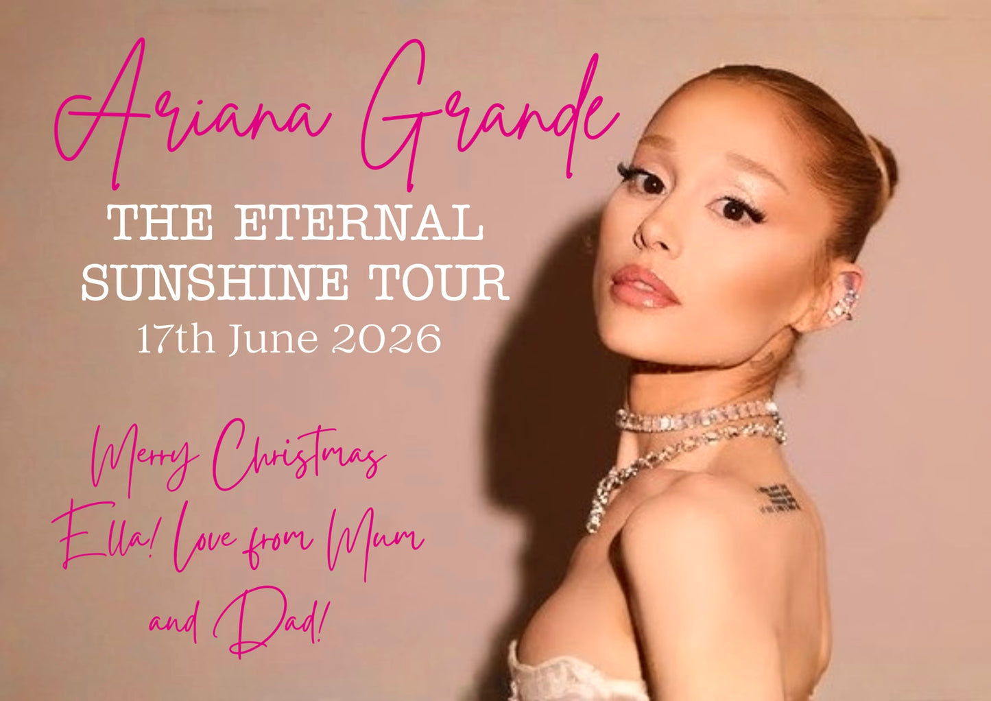 Ariana Grande Eternal Sunshine Tour Event Ticket Custom Puzzle