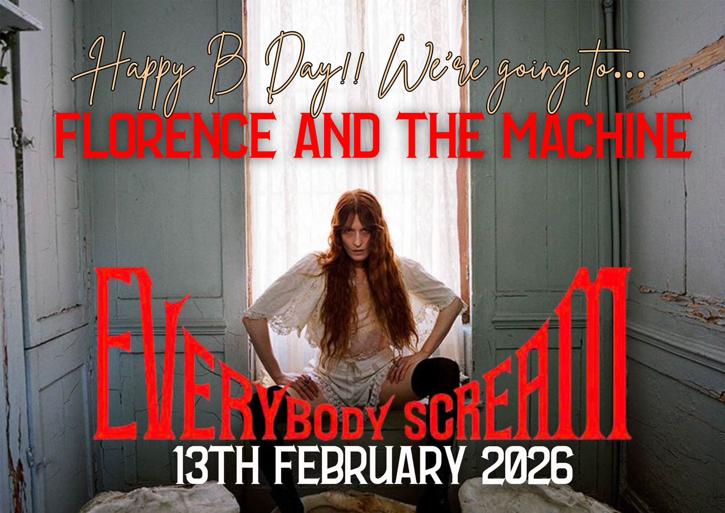 Florence and The Machine Tour - Event Ticket Reveal Custom Puzzle