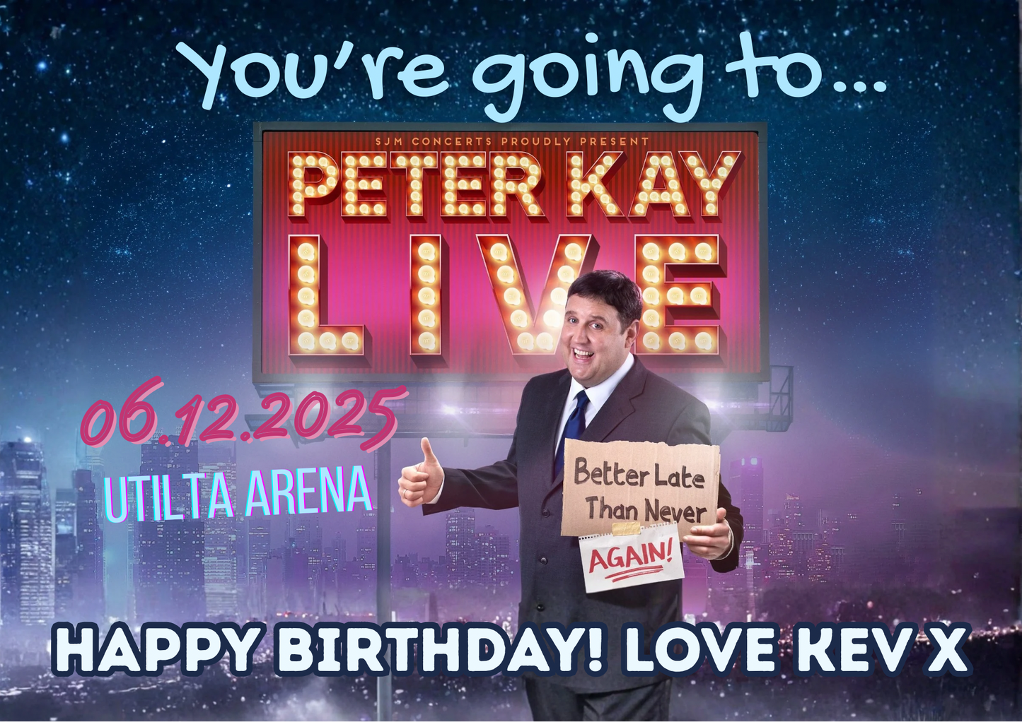 Peter Kay Live Ticket Surprise Gift - Custom Puzzle