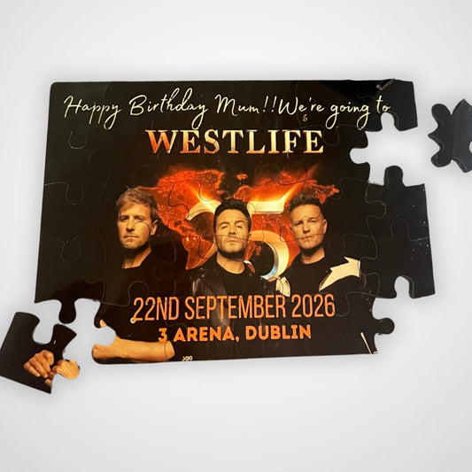 Westlife 25 The Anniversary World Tour - Event Ticket Reveal Custom Puzzle