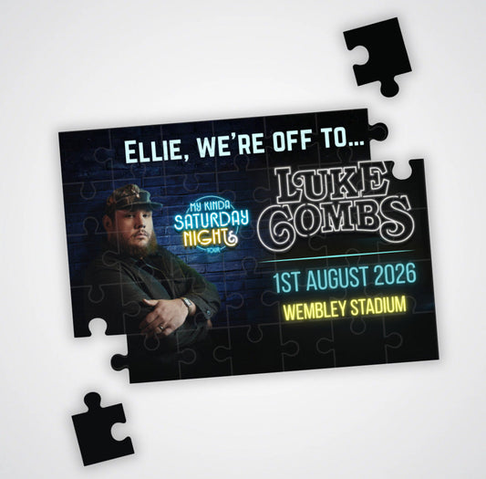 Luke Combs Tour - Event Ticket Reveal Custom Puzzle