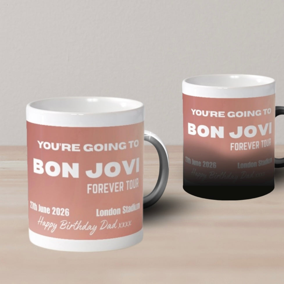 Bon Jovi Ticket Reveal Magic Mug Surprise