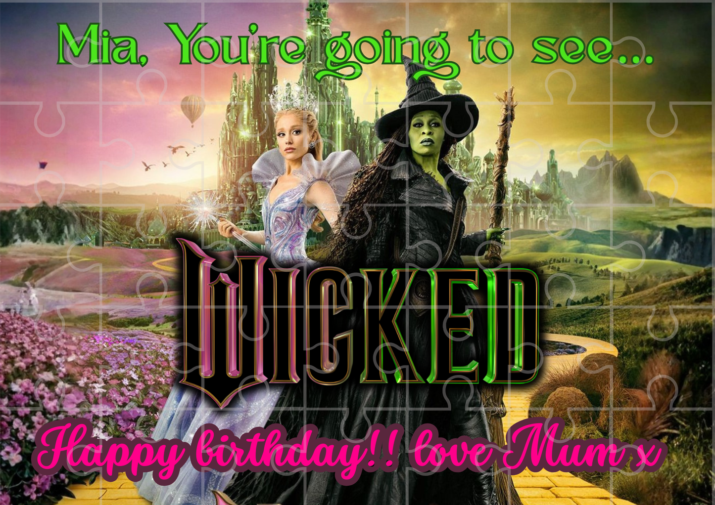 WICKED For Good Ticket Surprise Gift - Custom Puzzle