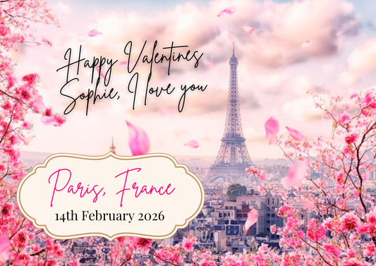 Pink Paris Surprise Holiday Custom Puzzle