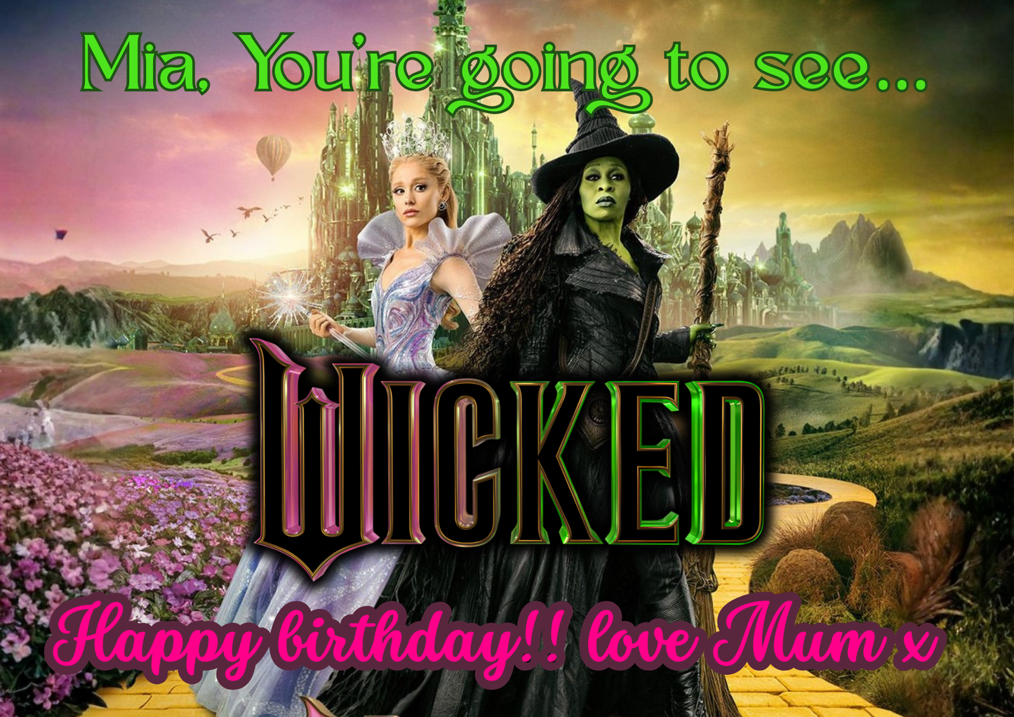 WICKED For Good Ticket Surprise Gift - Custom Puzzle