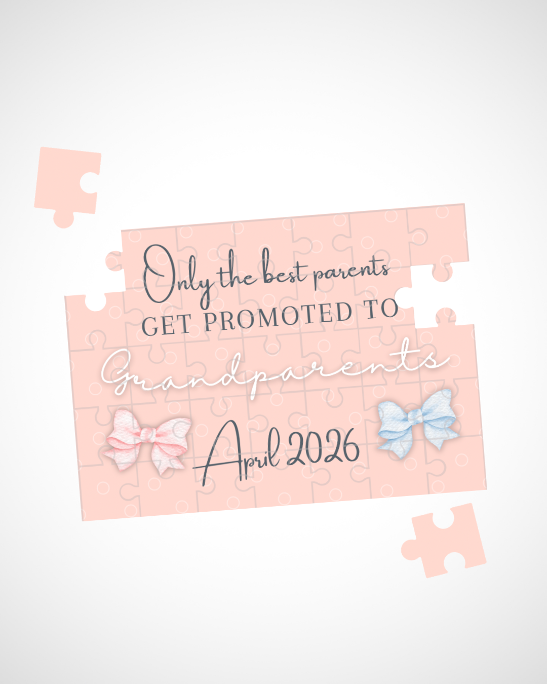 Pregnancy Announcement ‘Promoted to Grandparents’ Surprise - Custom Gift Puzzle