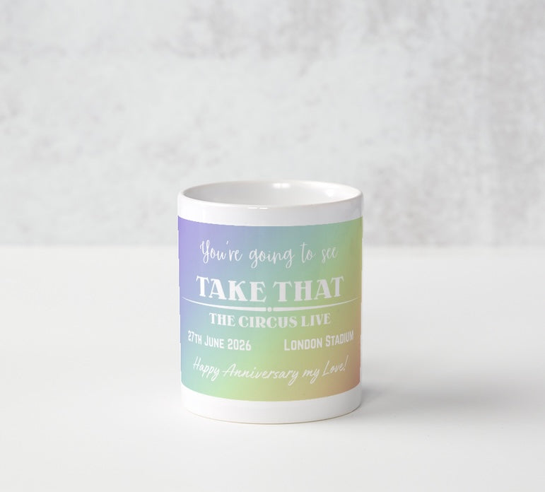 Take That Ticket Reveal Magic Mug Surprise