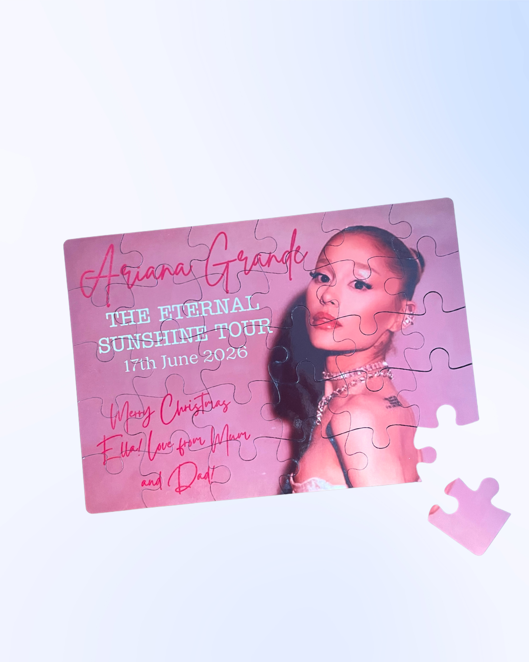 Ariana Grande Eternal Sunshine Tour Event Ticket Custom Puzzle