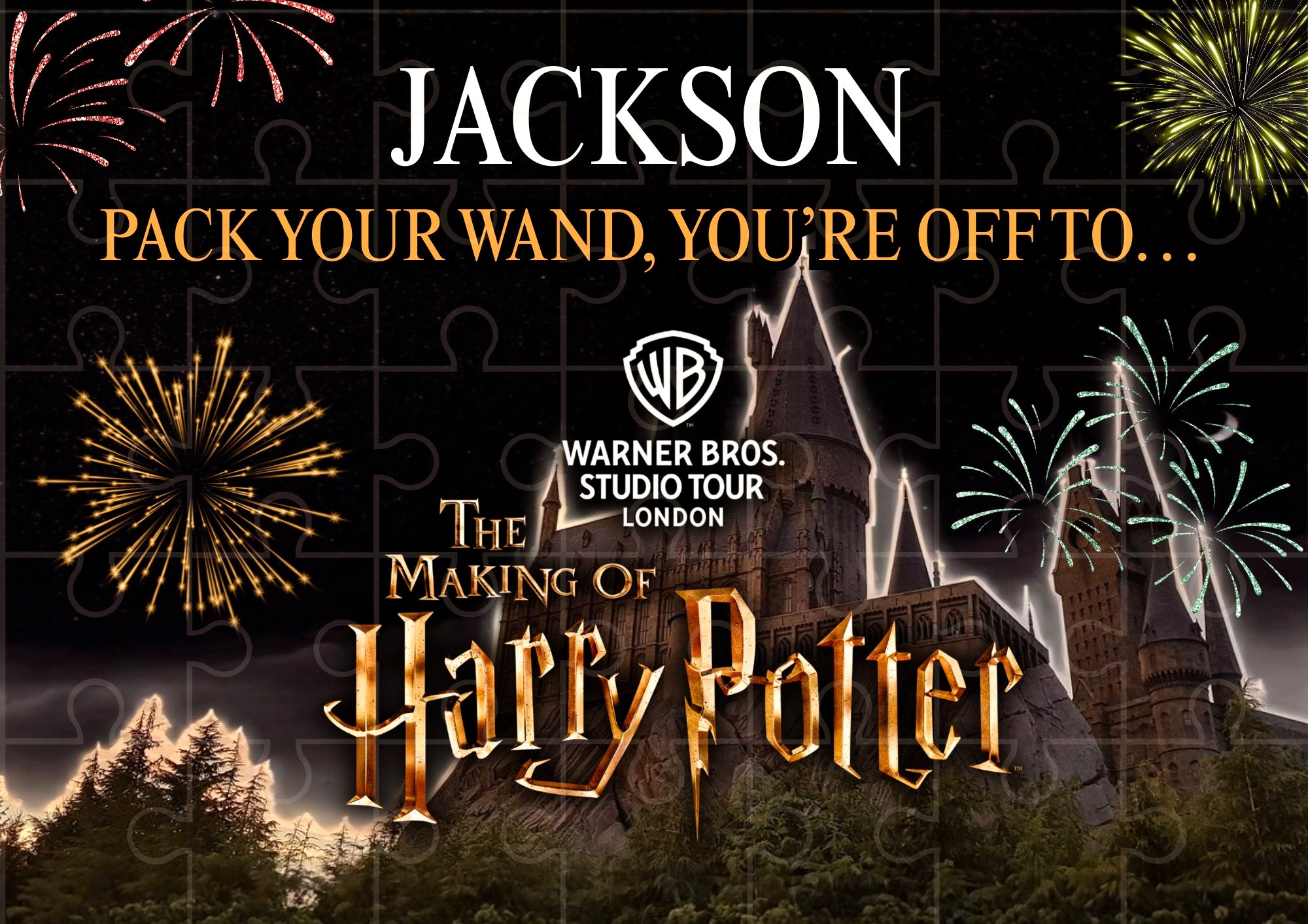 Harry Potter Studios ‘Pack Your Wand’ Suprise Gift Custom Puzzle Reveal