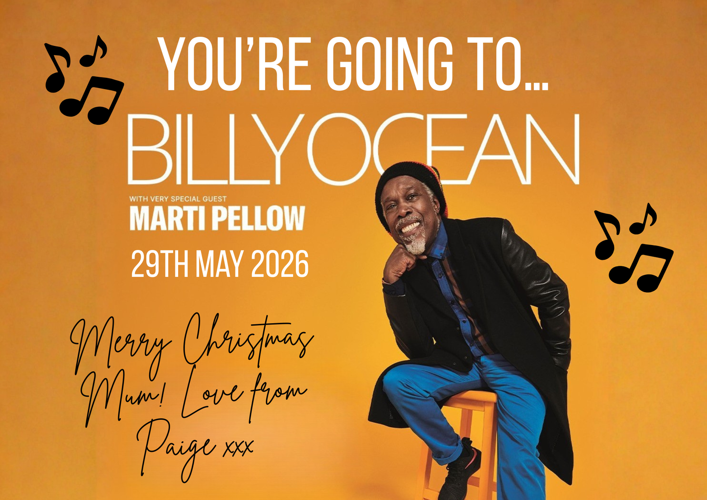 Billy Ocean Tour - Event Ticket Reveal Custom Puzzle