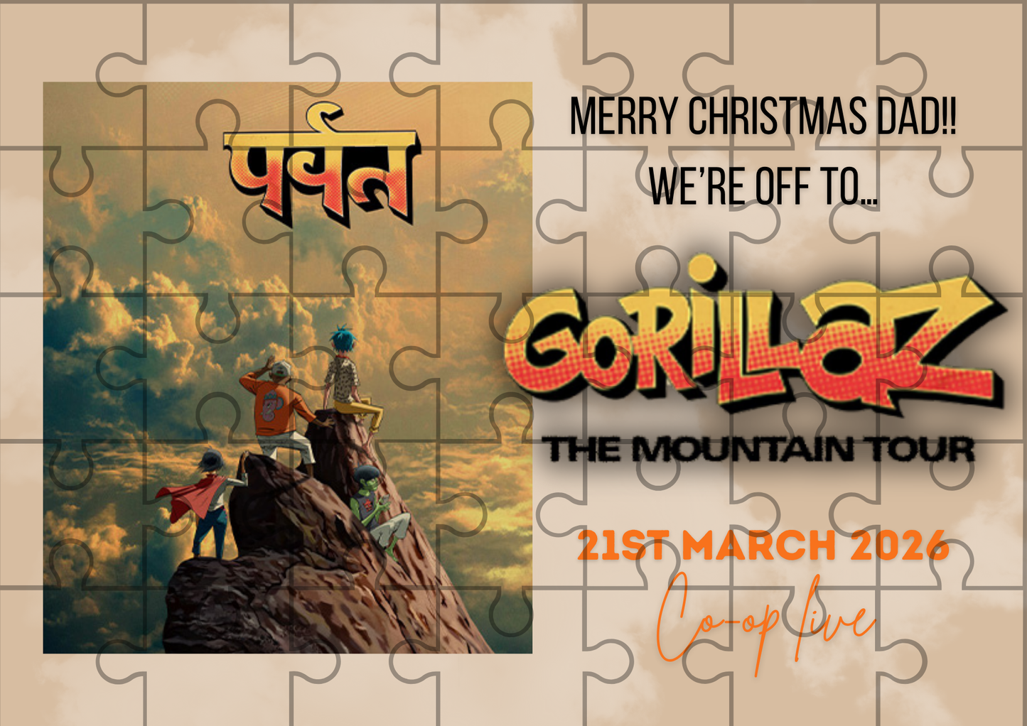Gorillaz - Event Ticket Reveal Custom Puzzle