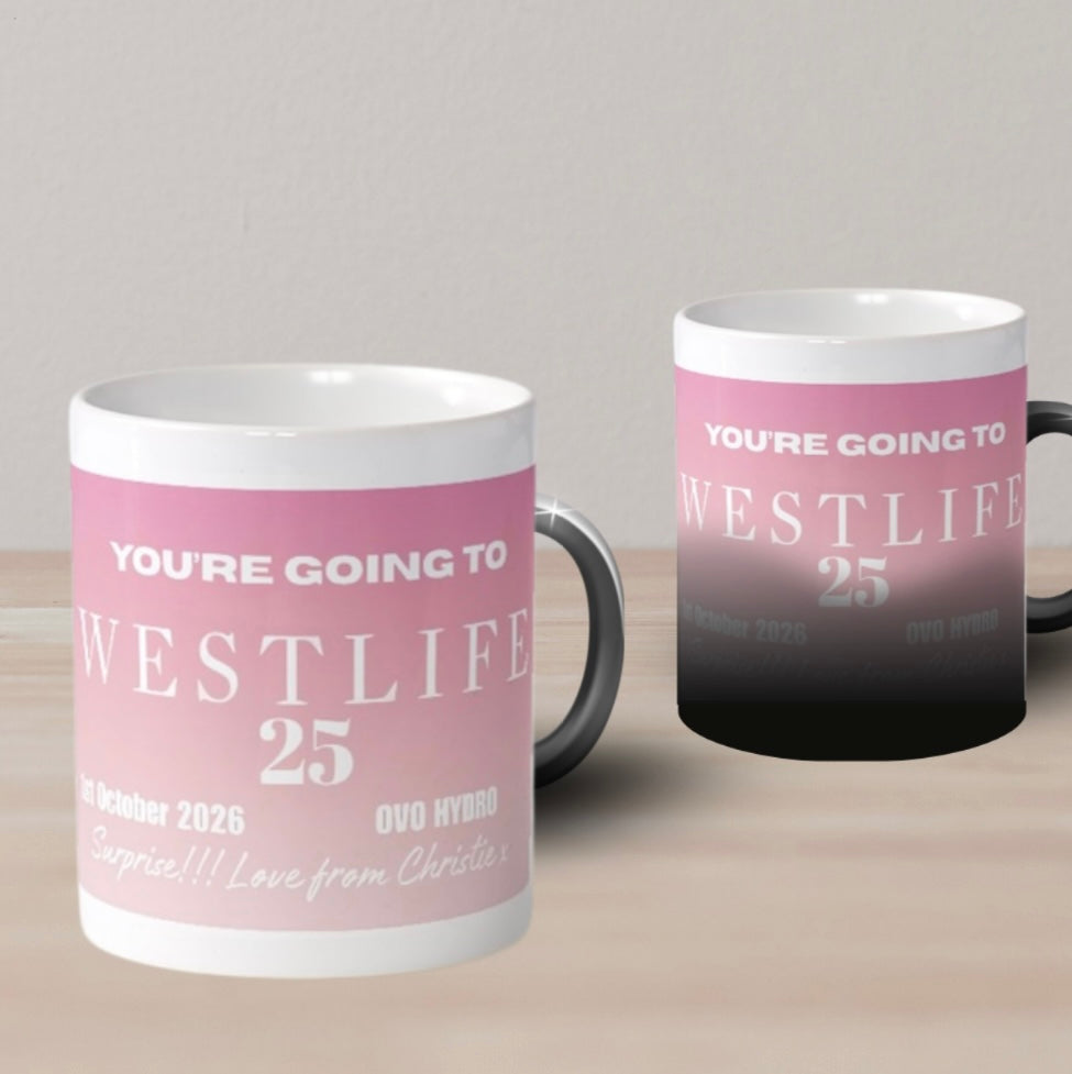 Westlife Ticket Reveal Magic Mug Surprise