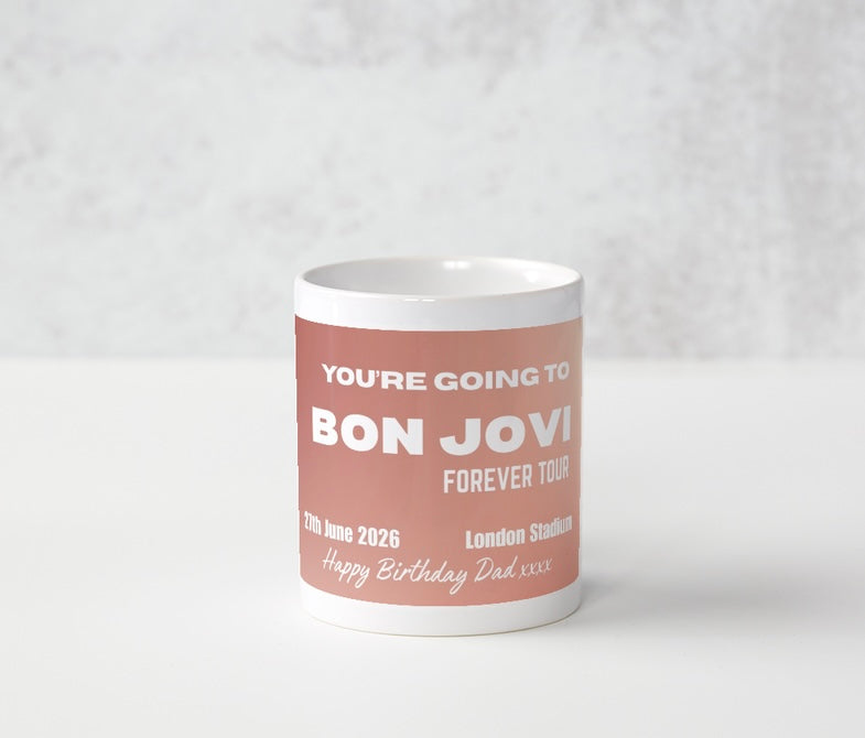Bon Jovi Ticket Reveal Magic Mug Surprise