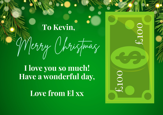 Money Surprise Christmas Custom Puzzle