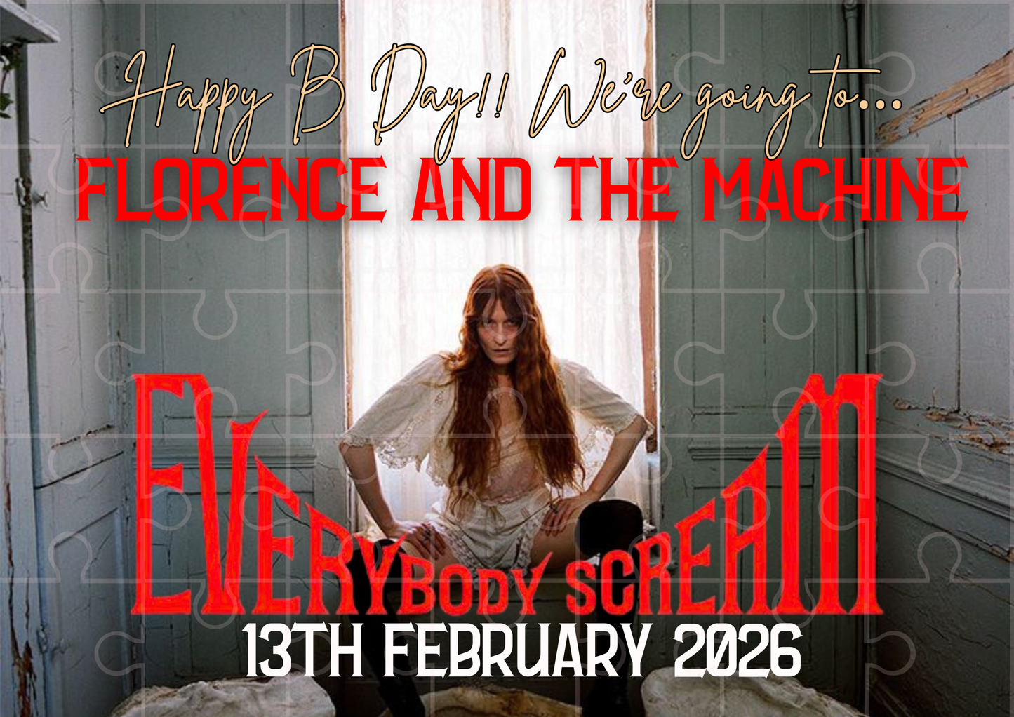 Florence and The Machine Tour - Event Ticket Reveal Custom Puzzle