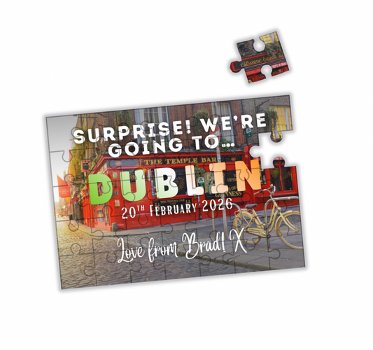 Dublin Surprise Holiday Custom Puzzle Gift Reveal