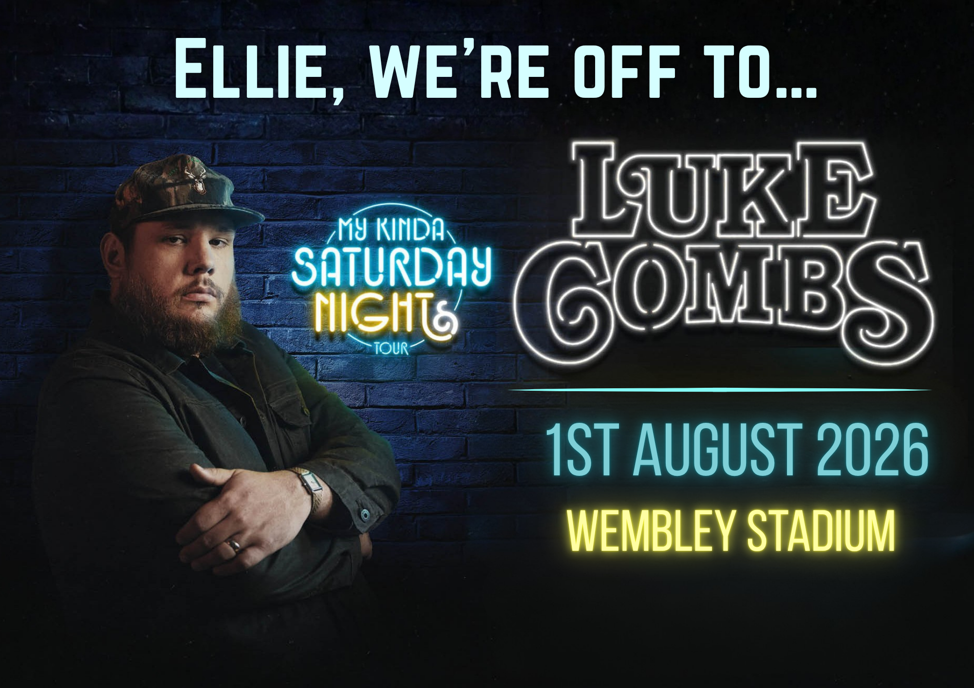 Luke Combs Tour - Event Ticket Reveal Custom Puzzle