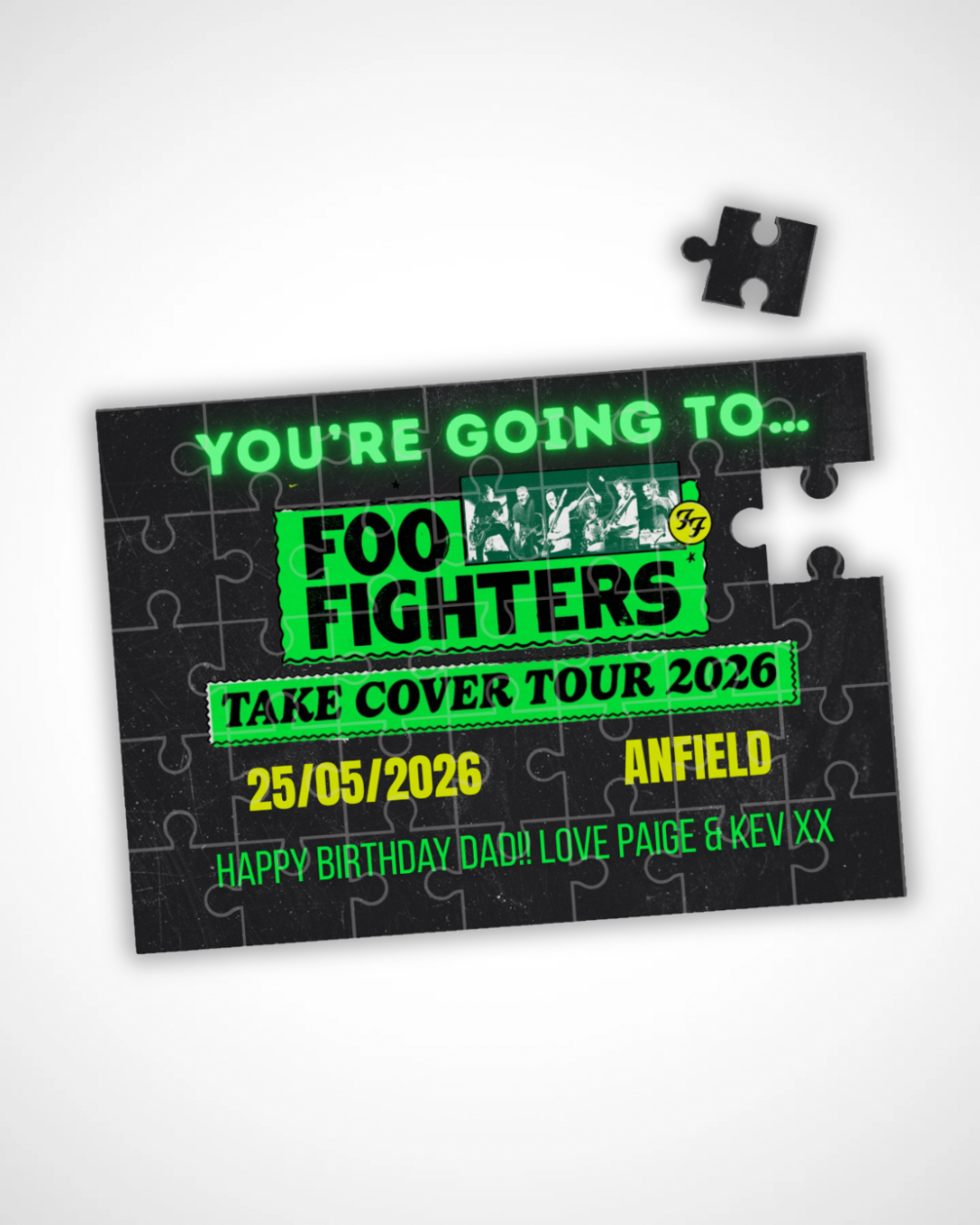 Foo Fighters Tour - Event Ticket Reveal Custom Puzzle